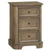 image of Alder Stonewood Small 3 Drawer Nightstand