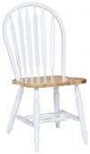 image of Parawood Arrowback Chair, White/Natural