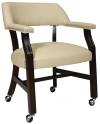 image of Parawood Castored Chair, Rich Mocha