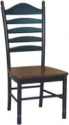image of Parawood Ladderback Chair, Aged Ebony & Espresso