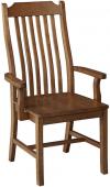 image of Parawood Canyon Steambent Mission Armchair, Pecan