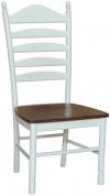 image of Parawood Ladderback Chair, Alabaster & Espresso