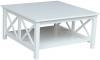 image of Parawood Hampton Square Coffee Table, White