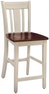 image of Parawood San Remo Stool, Almond & Espresso