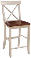 image of Parawood X Back Stool, Almond & Espresso