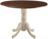 image of Parawood 42 Inch Dropleaf Table, Almond & Espresso