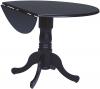 image of Parawood 42 Inch Dropleaf Table, Black