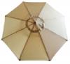 image of Natural Fabric 9 Foot Diameter Umbrella with Solid Wood Pole