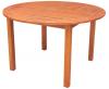 image of Acacia Oiled 48 Inch Round Table with Umbrella Cutout