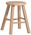 image of Parawood Round Top Stool, 18 inches
