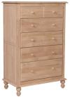 image of Parawood Cottage 5-Drawer Chest