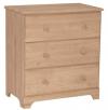 image of Parawood 3 Drawer Chest