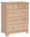 image of Parawood 5 Drawer Carriage Chest