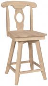 image of Parawood 24 Inch Tall Empire Swivel Stool