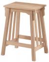 image of Parawood 24 Inch Tall Mission Stool