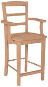image of Parawood Madrid Stool with Arms